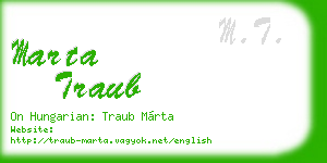 marta traub business card
